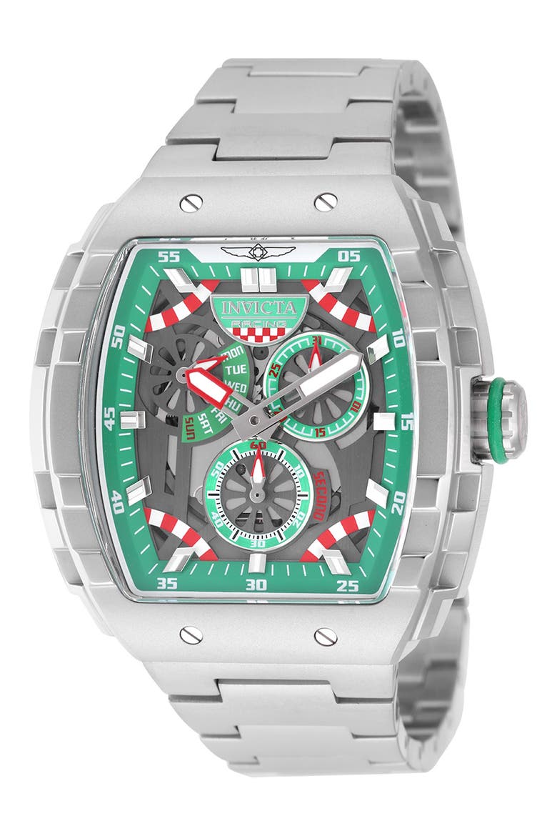 Racing Bracelet Watch, 47mm, Main, color, GREY GREEN GUNMETAL