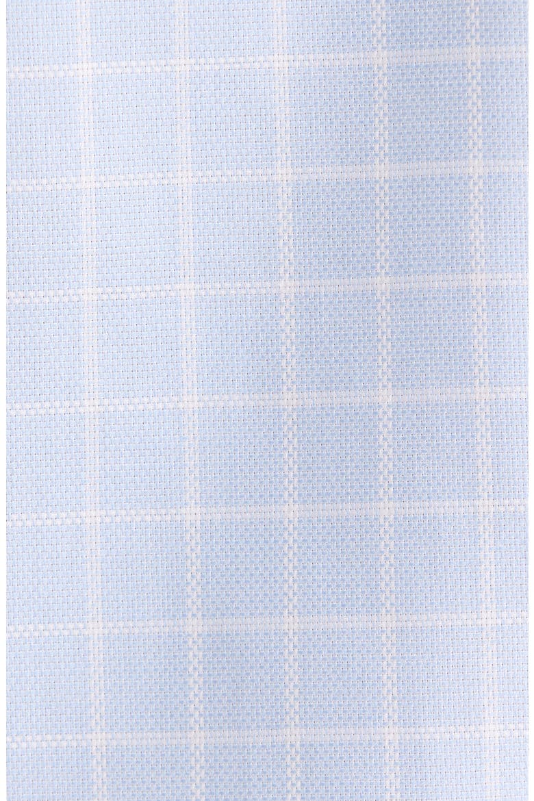 Traditional Fit Check Premium Non-Iron Cotton Dress Shirt, Alternate, color, LIGHT BLUE ANGELO PANE