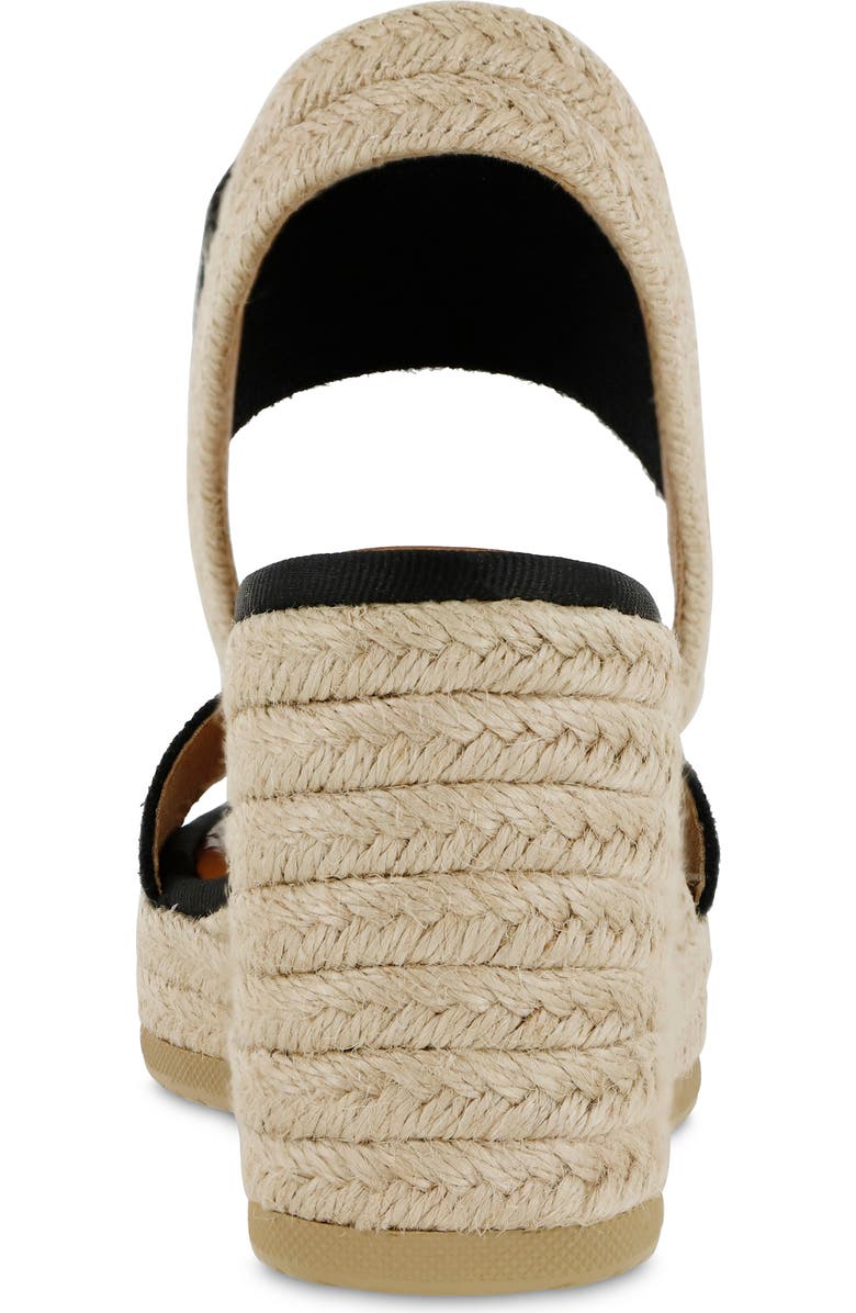 MIA Brittni Espadrille Wedge Sandal, Alternate, color, Black Elas