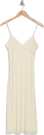 Lace Trim Mesh Dress
