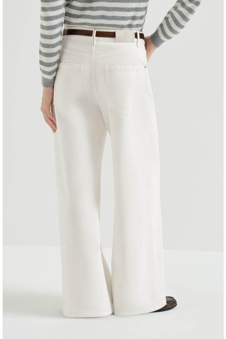 Relaxed trousers with monili, Alternate, color, Panama