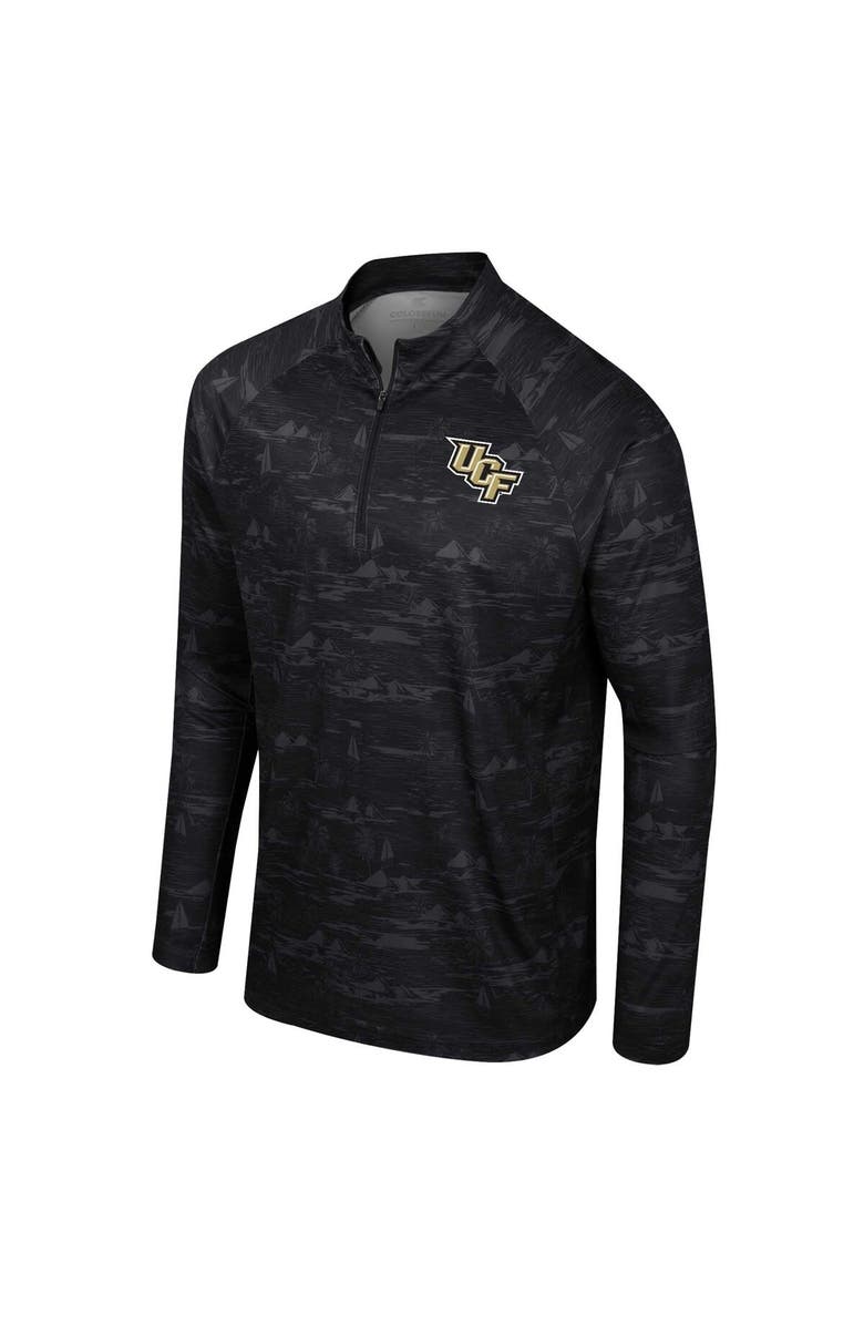 COLOSSEUM Men's Colosseum Black UCF Knights Carson Raglan Quarter-Zip Jacket, Alternate, color, Black
