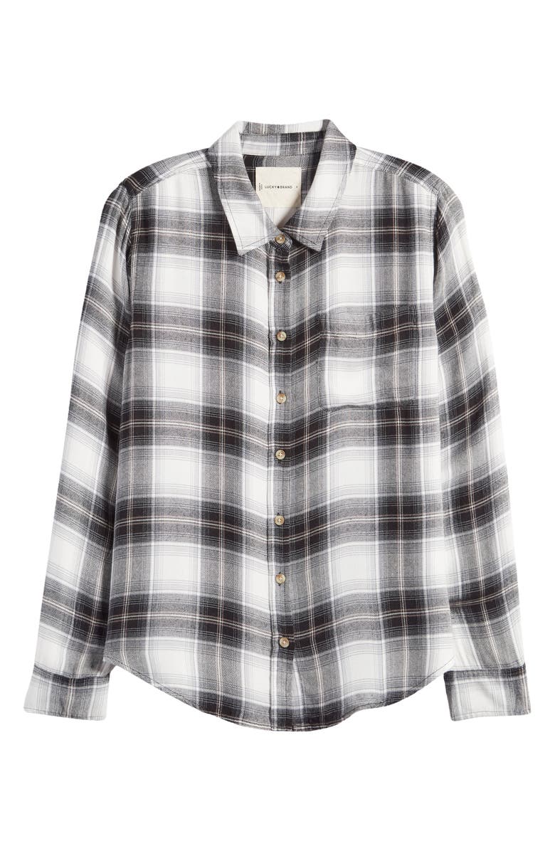 Cloud Plaid Boyfriend Shirt