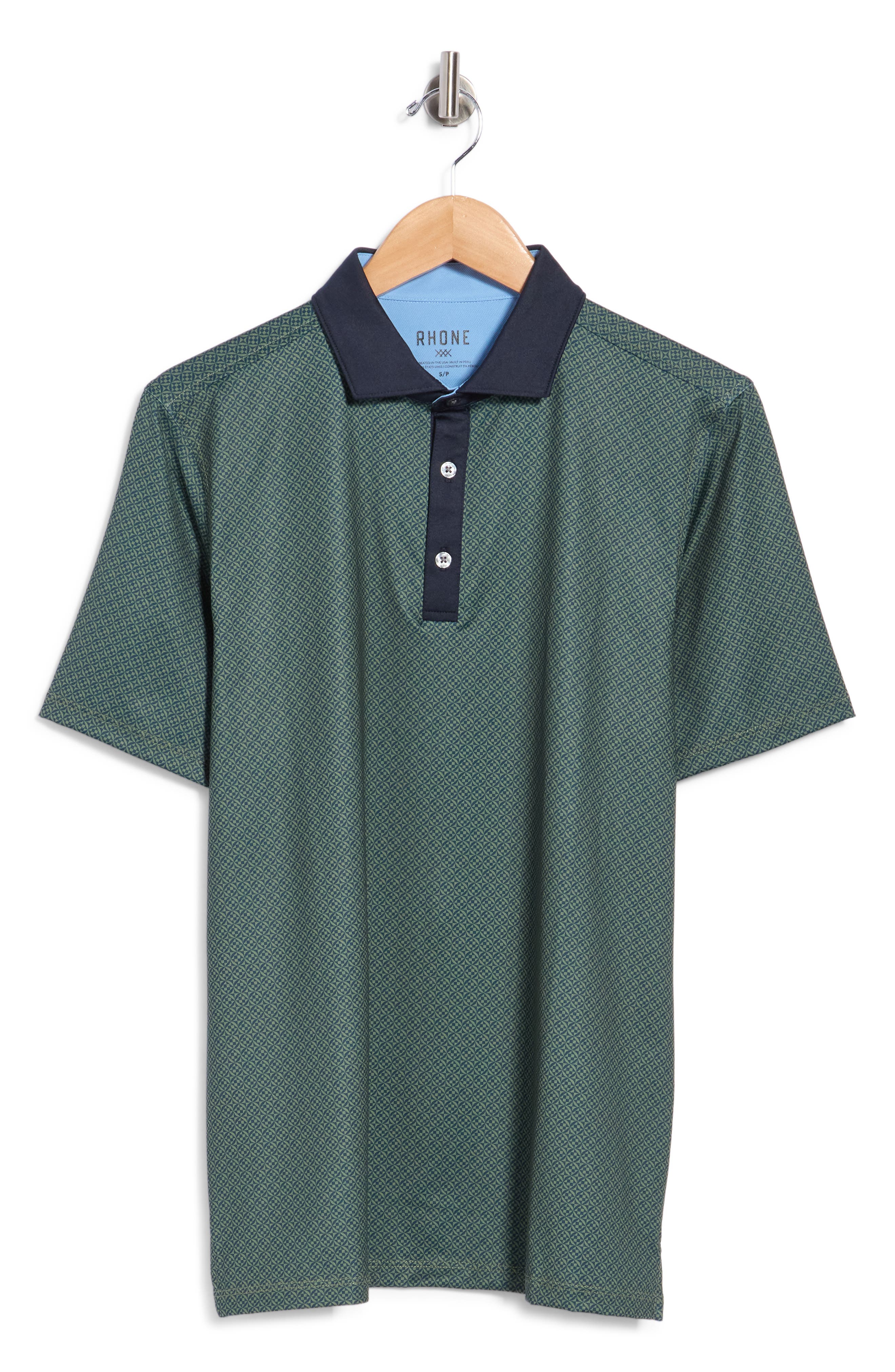 Golf Sport Geometric Performance Polo