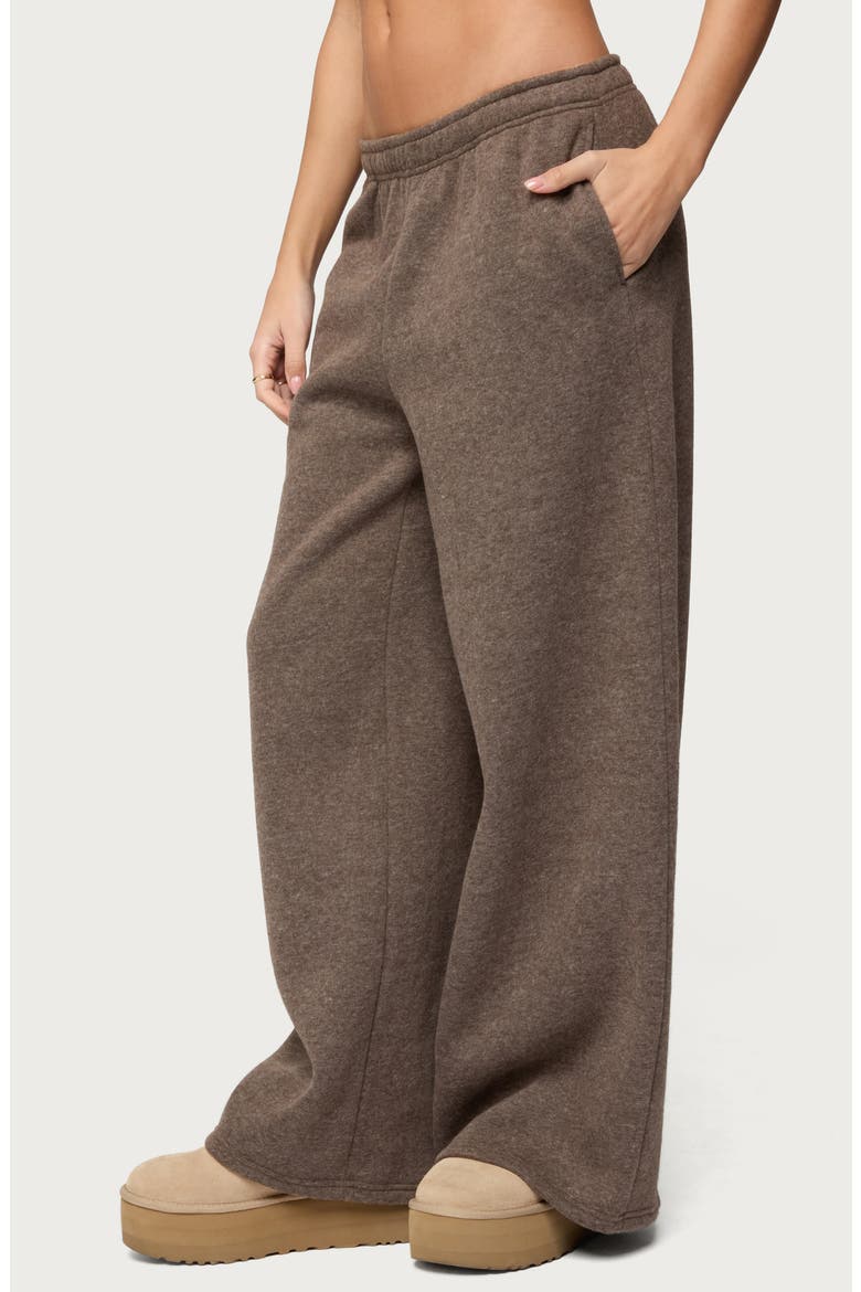 Laulie Wide Leg Sweatpants, Alternate, color, BROWN
