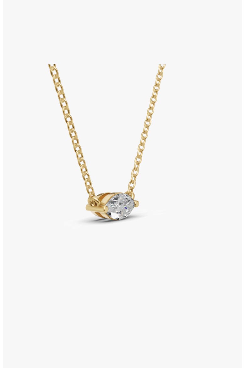 14K Gold 1 ct Lab Grown Round Marquise Shape Diamond Pendant, Alternate, color, Yellow Gold