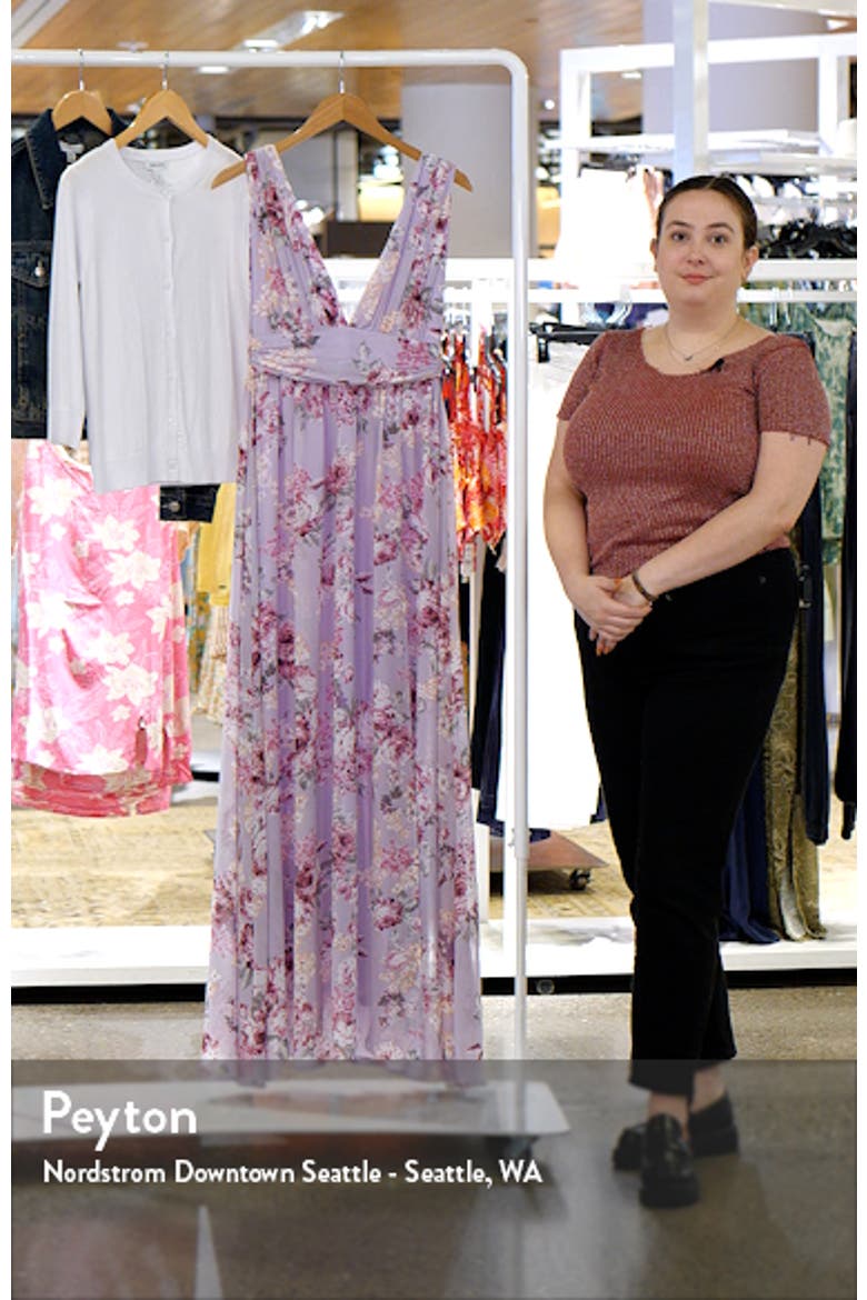 Garden Meandering Floral Chiffon Gown video