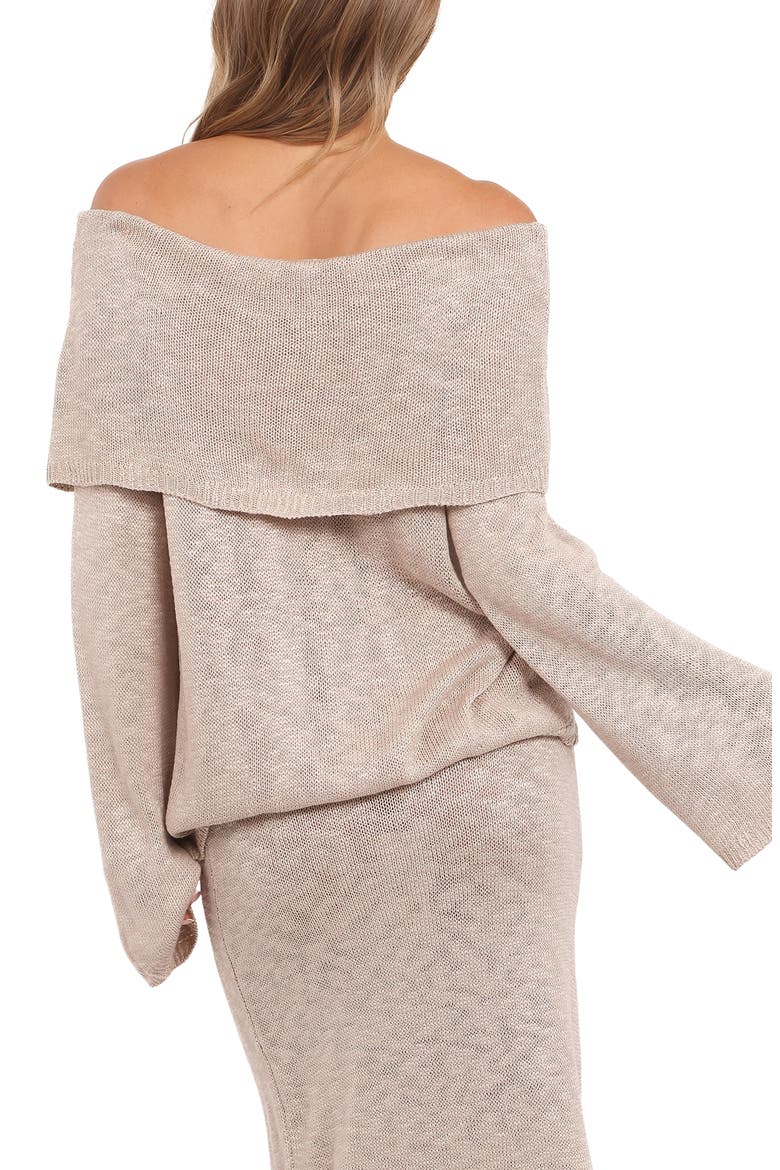 Indya Off the Shoulder Sweater, Alternate, color, OATMEAL