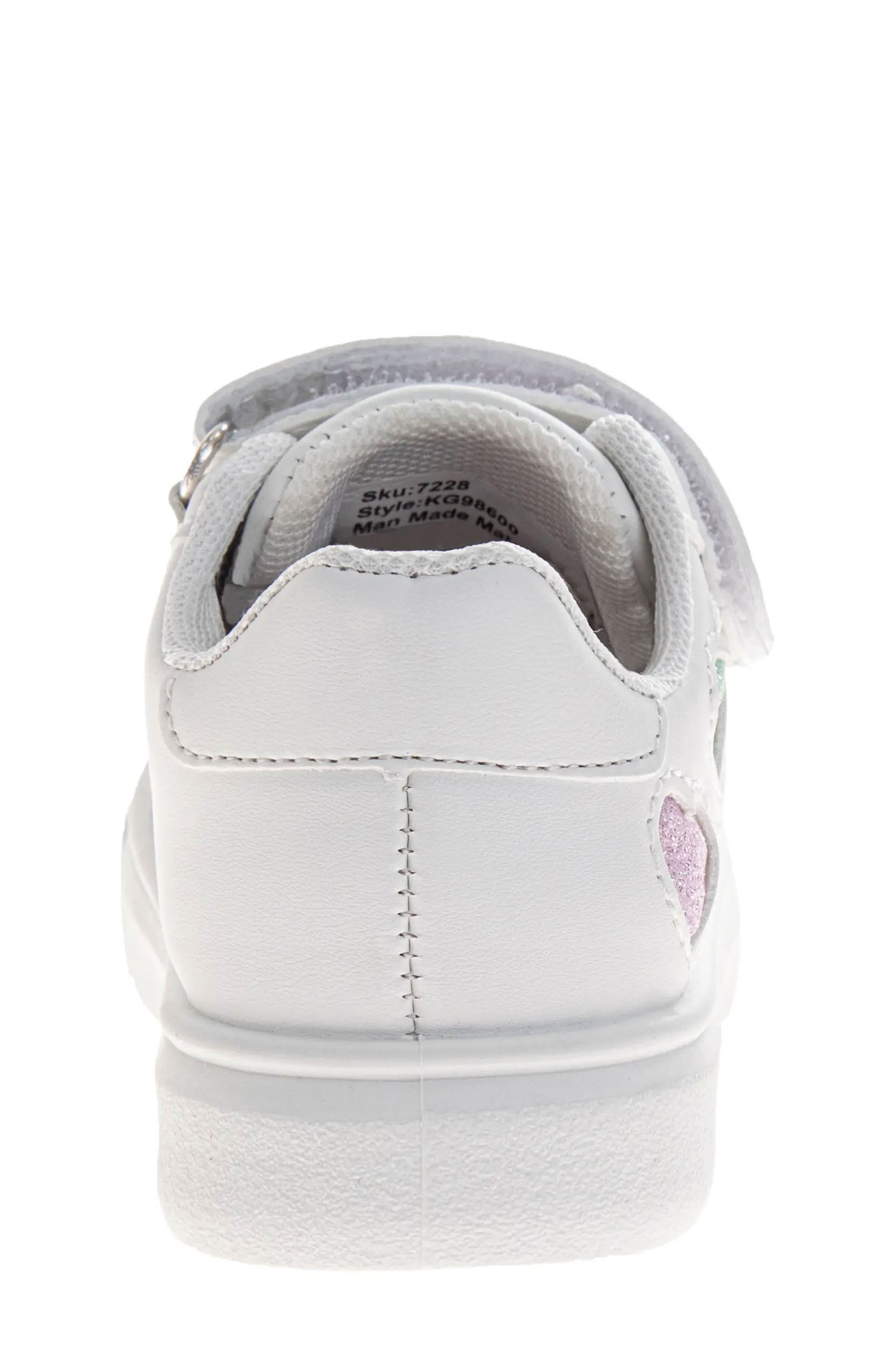 Kensie Girl Sneaker Girls, Alternate, color, White Silver