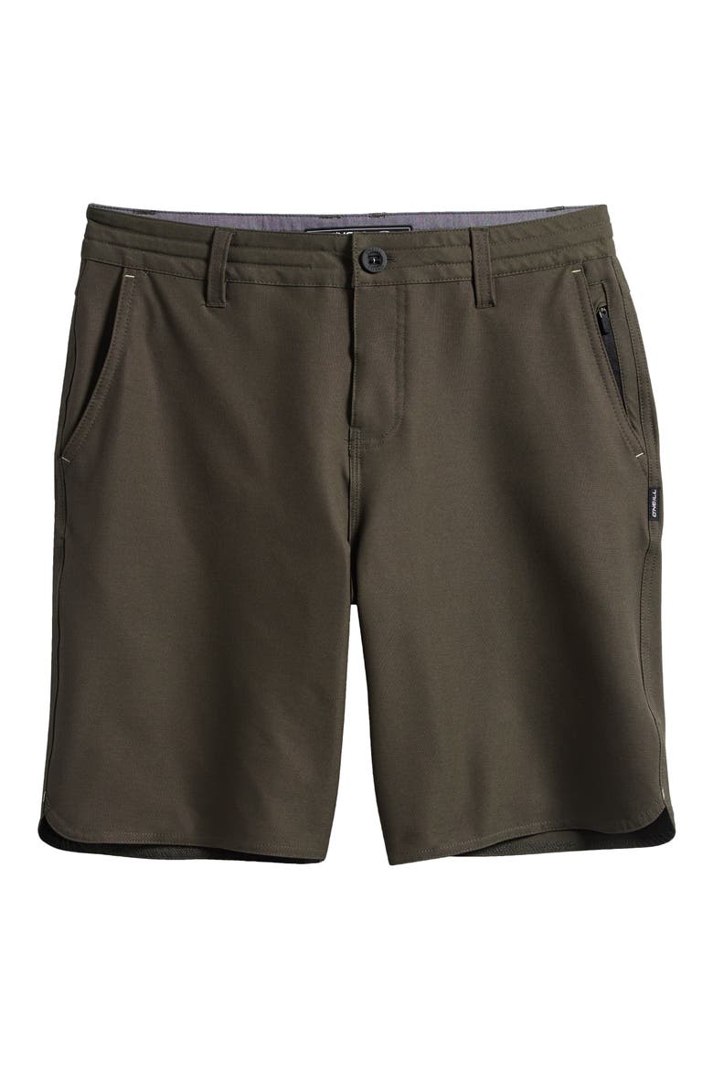 Kids' Utility Scallop Hybrid Shorts, Main, color, ARMY