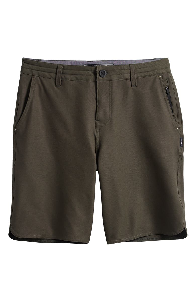 O'Neill Kids' Utility Scallop Hybrid Shorts, Main, color, Army