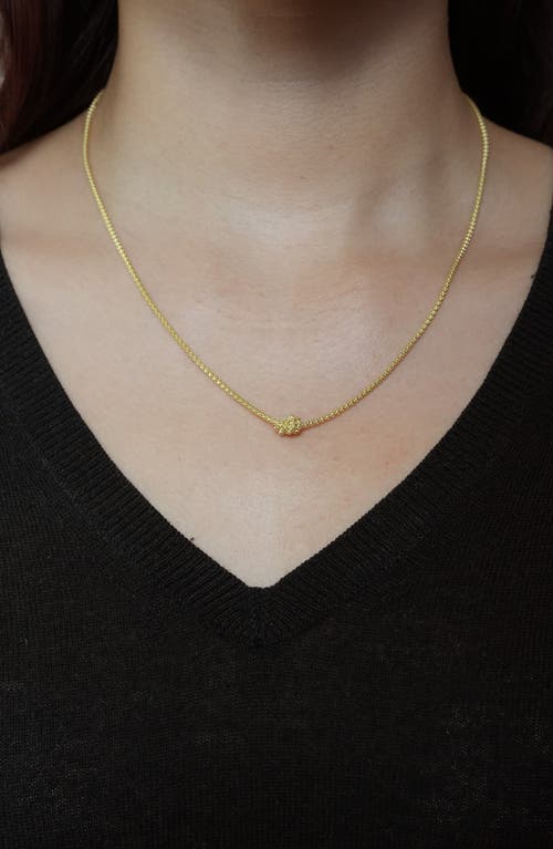 Argento Vivo Sterling Silver Knot Necklace In Gold