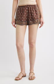 DÔEN Vienna Print Cotton Shorts