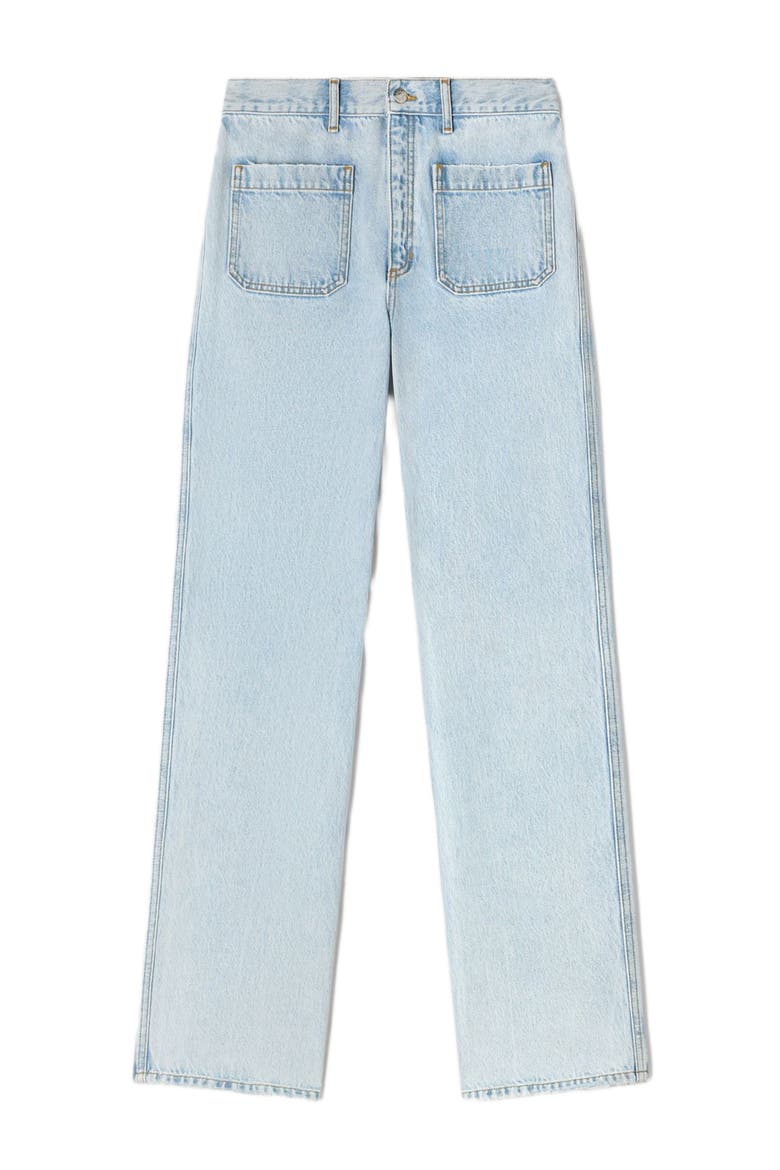 Straight-leg jeans, Alternate, color, Light bu jean