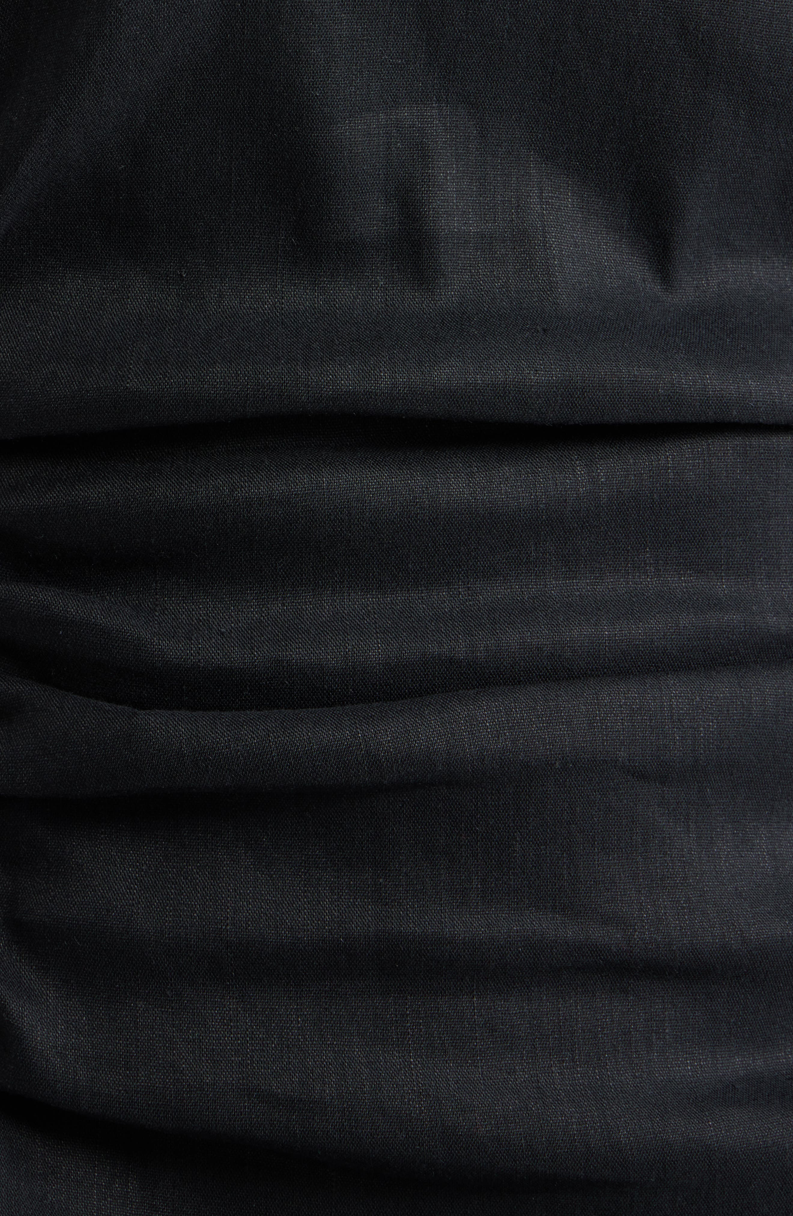 Женские Nordstrom Linen Blend Ruched Midi Dress — фото 7