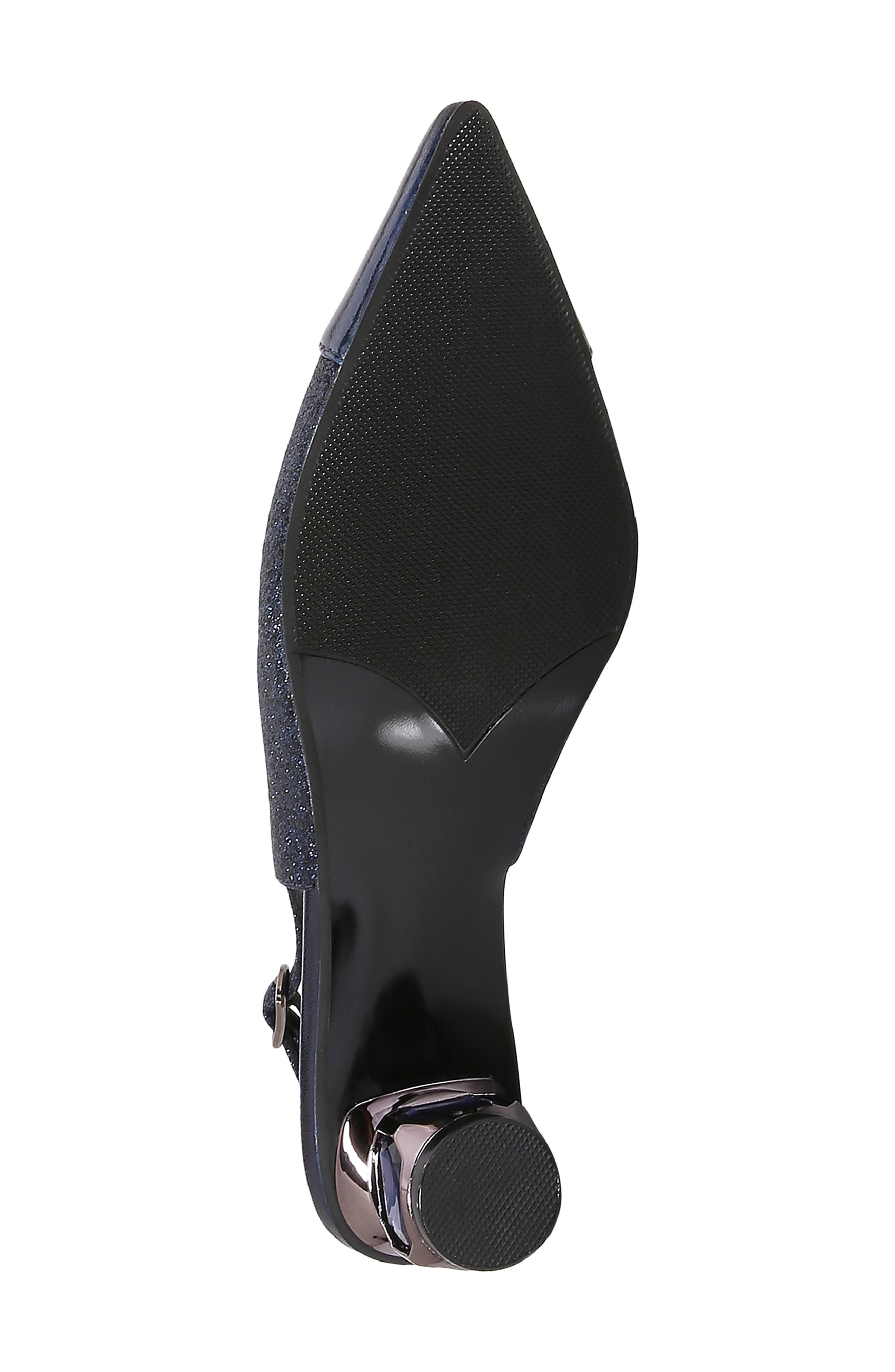 Saphire Pointed Toe Slingback Pump, Alternate, color, NAVY