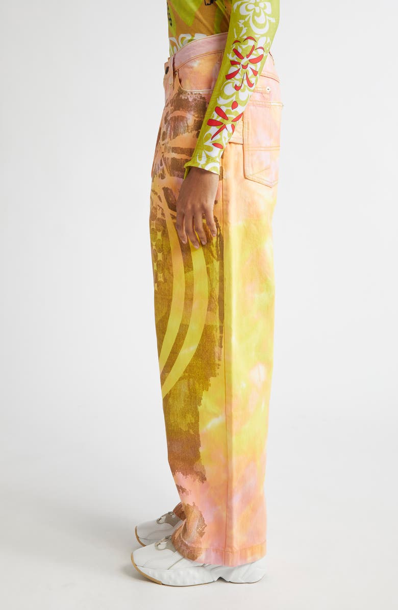 Paolina Russo Tie Dye Baggy Jeans, Alternate, color, Mosaic