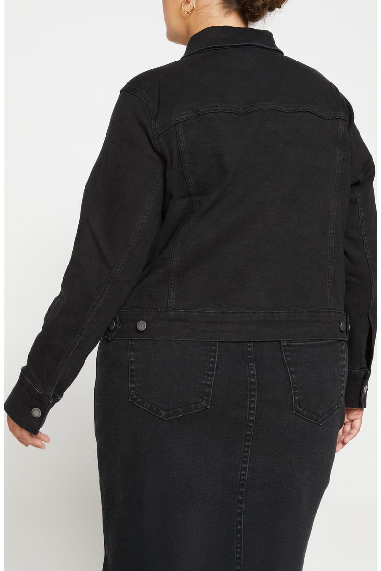 Kelsey Denim Jacket, Alternate, color, BROKEN BLACK
