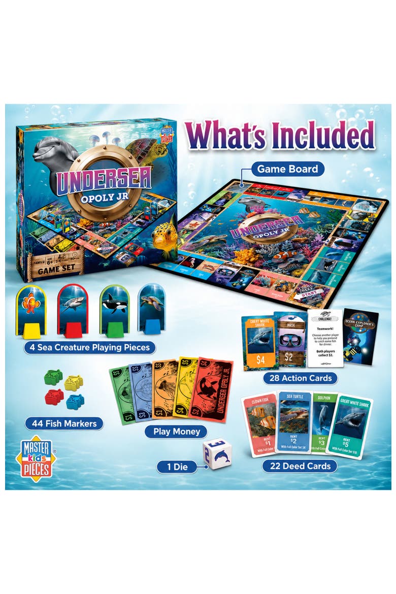 Undersea Opoly Junior, Alternate, color, Multicolor