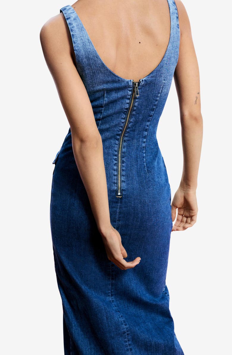 Desigual Sleeveless Denim Dress, Alternate, color, Medium Blue