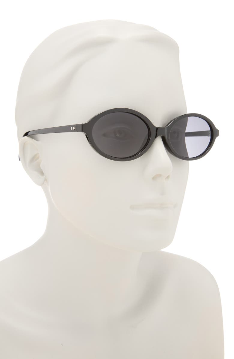 BP. Retro Oval Sunglasses, Alternate, color, Black