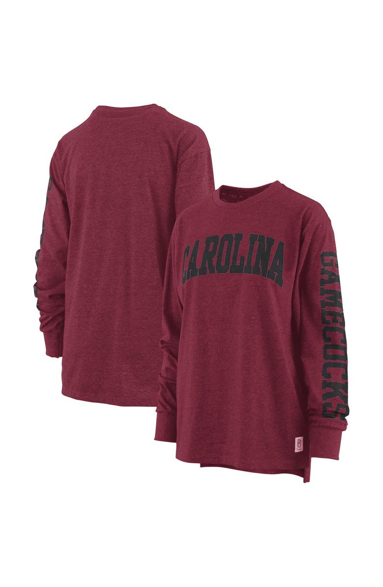 PRESSBOX Women's Pressbox Garnet South Carolina Gamecocks Two-Hit Canyon Long Sleeve T-Shirt, Main, color, Garnet