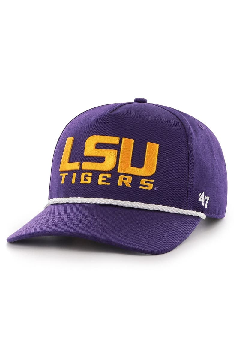 '47 Men's '47 Purple LSU Tigers Local Hitch Snapback Hat, Alternate, color,