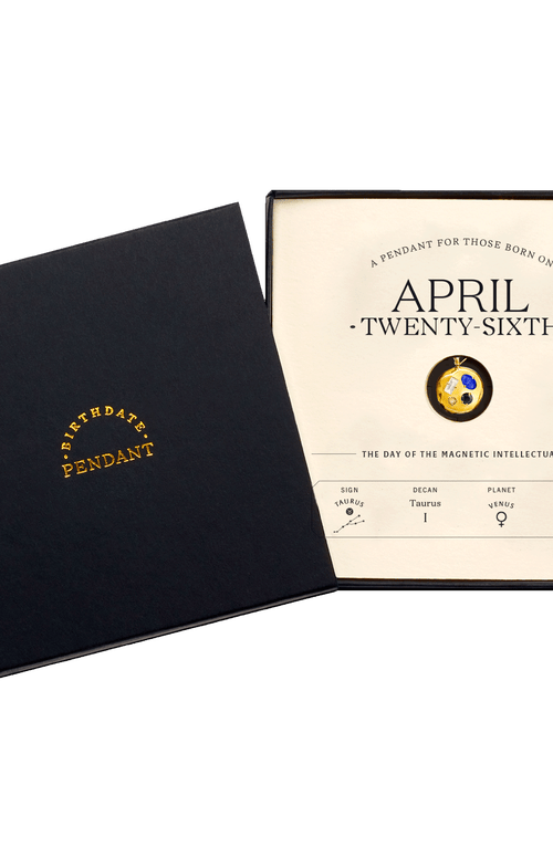 Birthdate Co. The April Birthdate Gold Pendant In April 26th - Gold