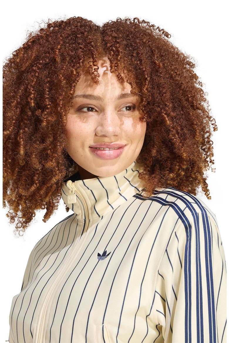 Pinstriped Track Jacket, Alternate, color, WARM VANILLA/ NIGHT INDIGO