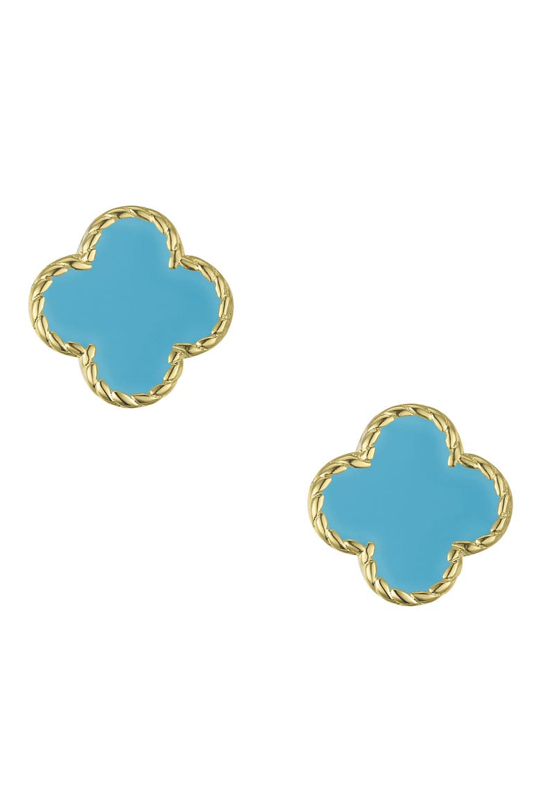 Kids' Clover Stud Earrings, Main, color, TURQUOISE