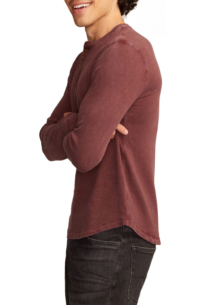 Weekend Long Sleeve Slubbed Henley, Alternate, color, VINEYARD WINE