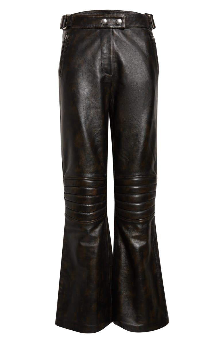 Stand Studio Heleen Leather Trousers, Main, color, Worn Black
