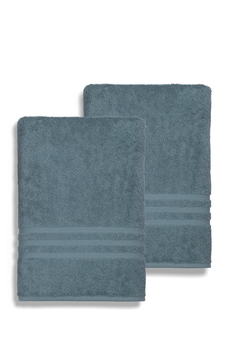 Linum Home Textiles Denzi Bath Sheet - Set of 2 - Denzi Blue, Main, color, Denzi Blue