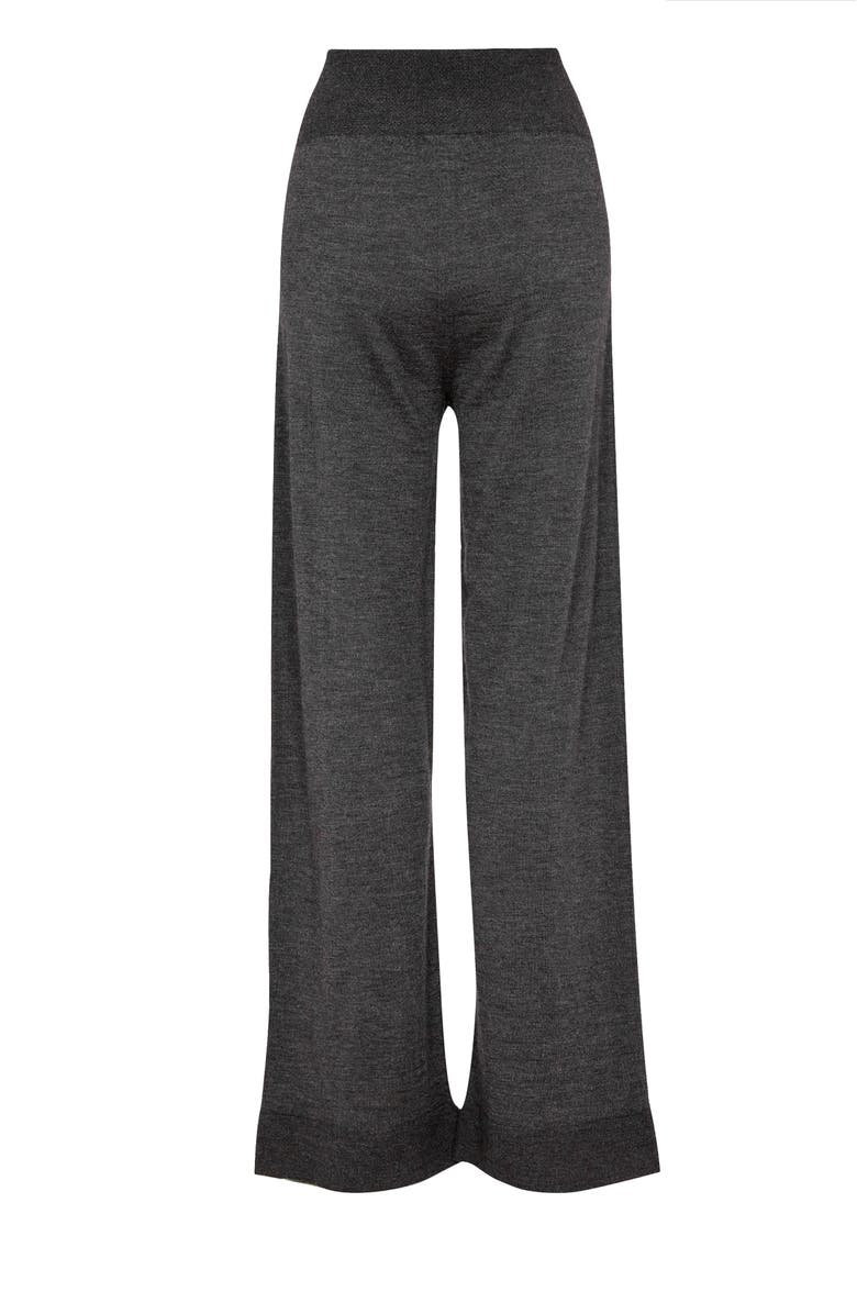 Celtic & Co. Wide Leg Merino Lounge Pants, Alternate, color, Charcoal
