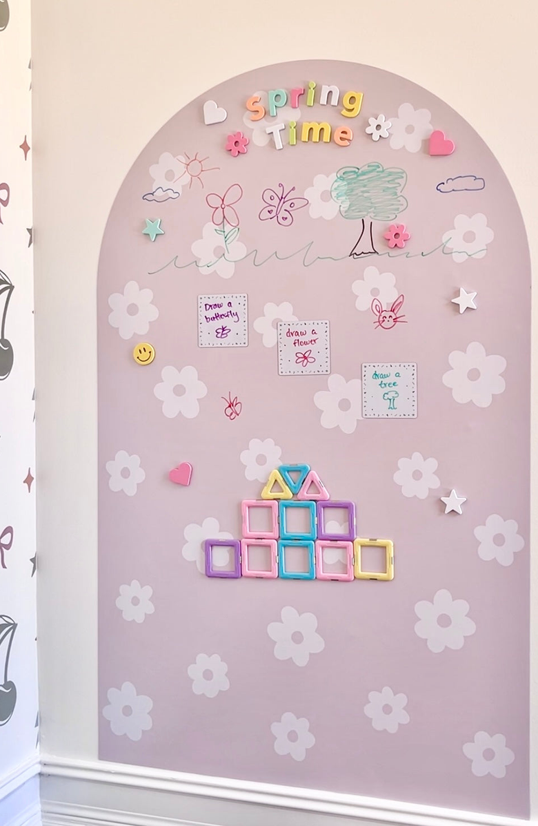 Cherrypick MEGA Magic Playwall Arch Magnetic Wall Decal, Alternate, color, Daisy