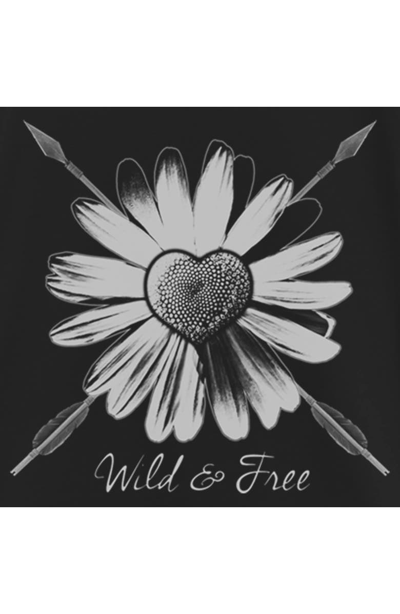 Lost Gods Girl's Lost Gods Wild and Free Sunflower Arrow Graphic T-Shirt, Alternate, color, Black