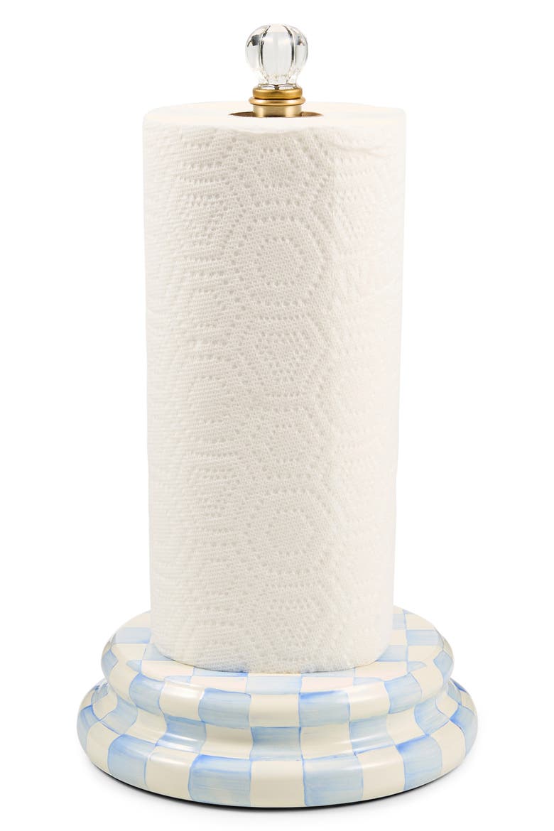Sky Check Paper Towel Holder, Alternate, color, BLUE
