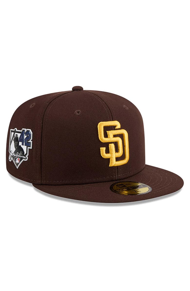 New Era Men's New Era Brown San Diego Padres 2026 Jackie Robinson Day 59FIFTY Fitted Hat, Main, color, Brown