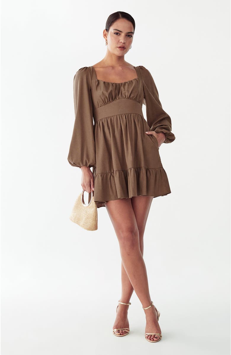 ST MRLO Wrenn Mini Dress, Alternate, color, Mocha