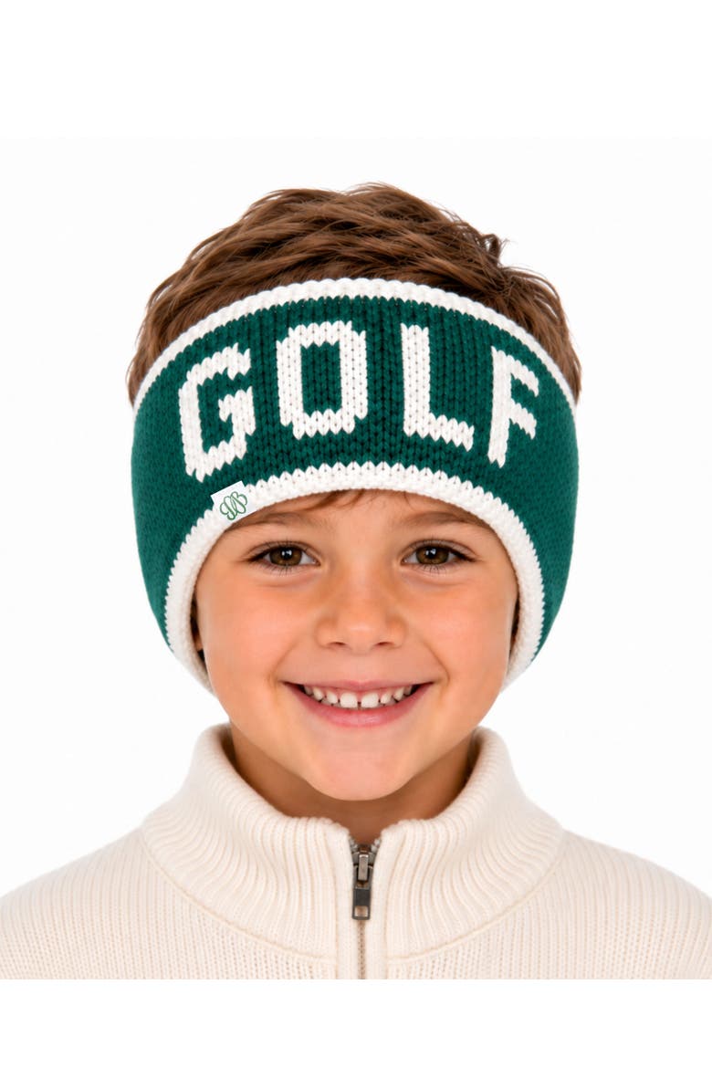 Adult Knit Golf Headband, Alternate, color, Green/Ivory