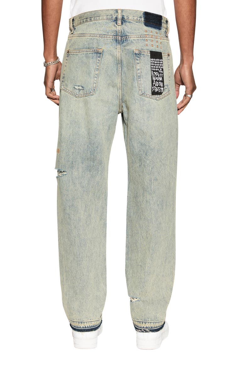 Anti K Stagelight Trashed Mid Rise Relaxed Straight Leg Jeans, Alternate, color, DENIM