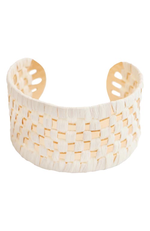 Panacea Raffia Cuff In Neutral