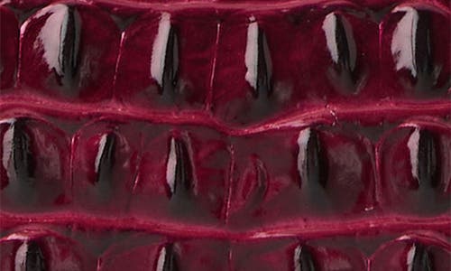 Brahmin Veronica Croc Embossed Leather Wallet In Burgundy