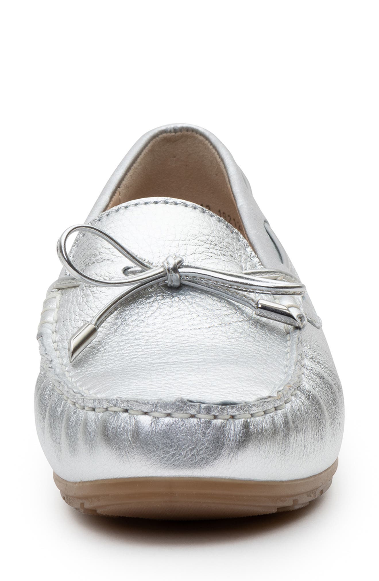 Amarillo Leather Driving Shoe, Alternate, color, SILVER