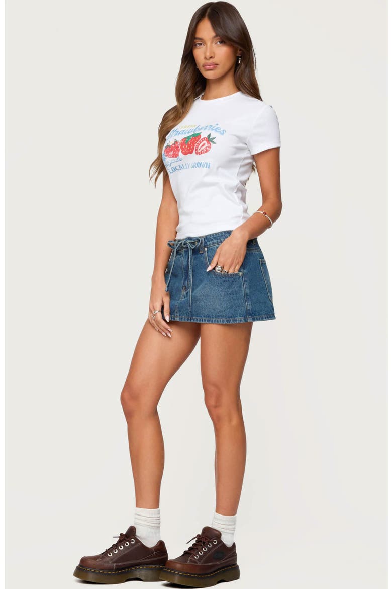 Fresh Strawberries Stretch Cotton Graphic T-Shirt, Alternate, color, WHITE