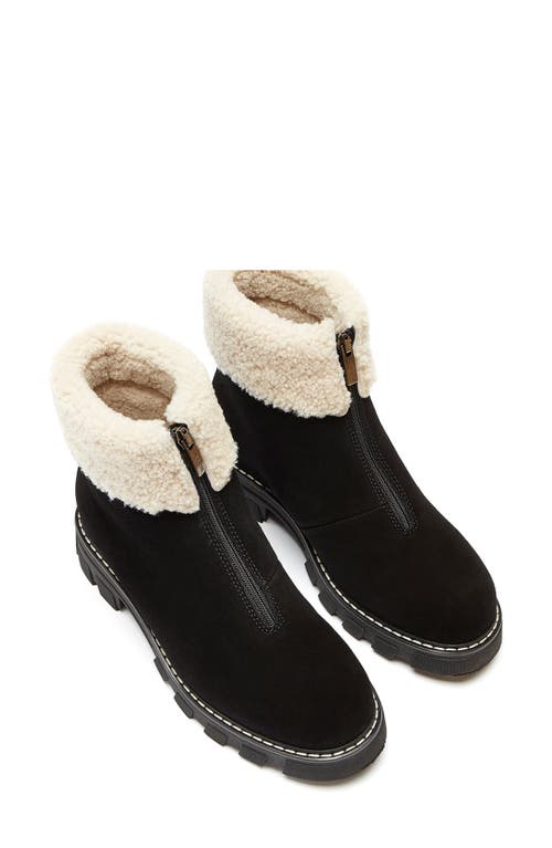 La Canadienne Abba Genuine Shearling Lined Waterproof Bootie In Black