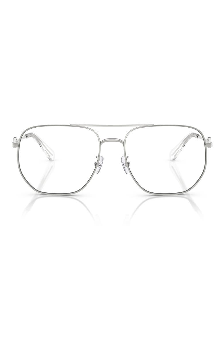 58mm Pilots Optical Glasses, Main, color, SILVER/ CLEAR