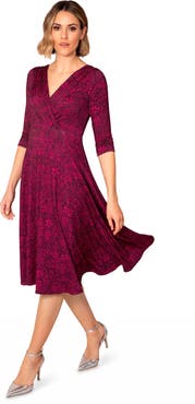 Alie Street London Sculpted Fit Flare Midi Dress