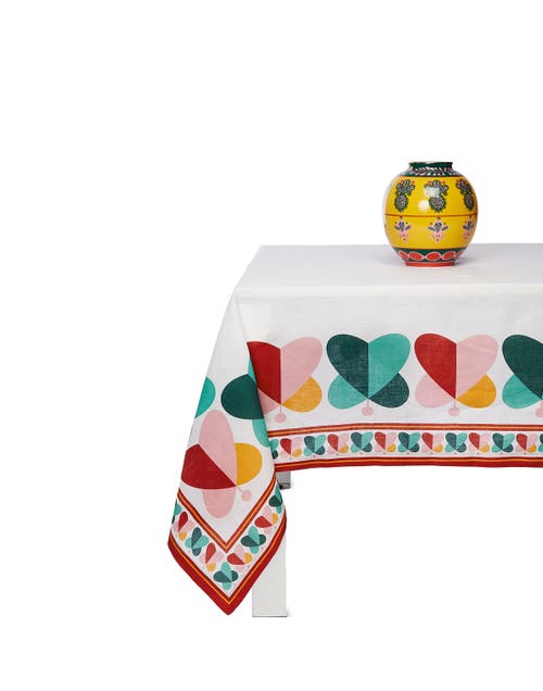 La Doublej Medium Tablecloth (180x280) Farfalle Ring Multicolor In Farfalle Ring Multicolor