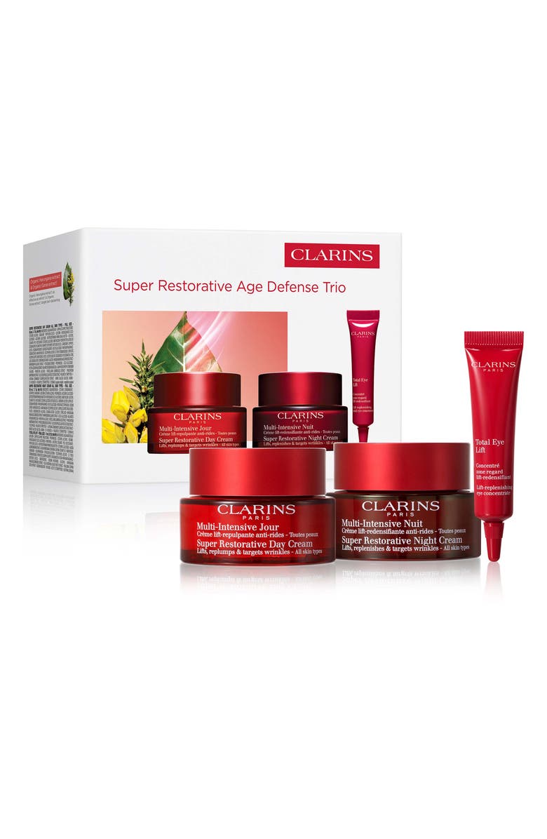 Clarins Super Restorative Anti Aging Day & Night Set $322 Value, Main, color,
